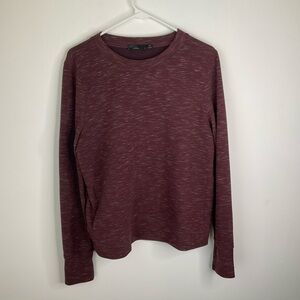 Prana long sleeve Maroon polyester shirt size large